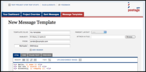 new message template