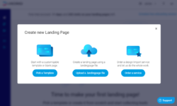 create landing page