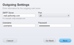 outgoing settings
