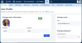 user profile