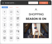 Zoho Campaignes Drag and Drop Screen