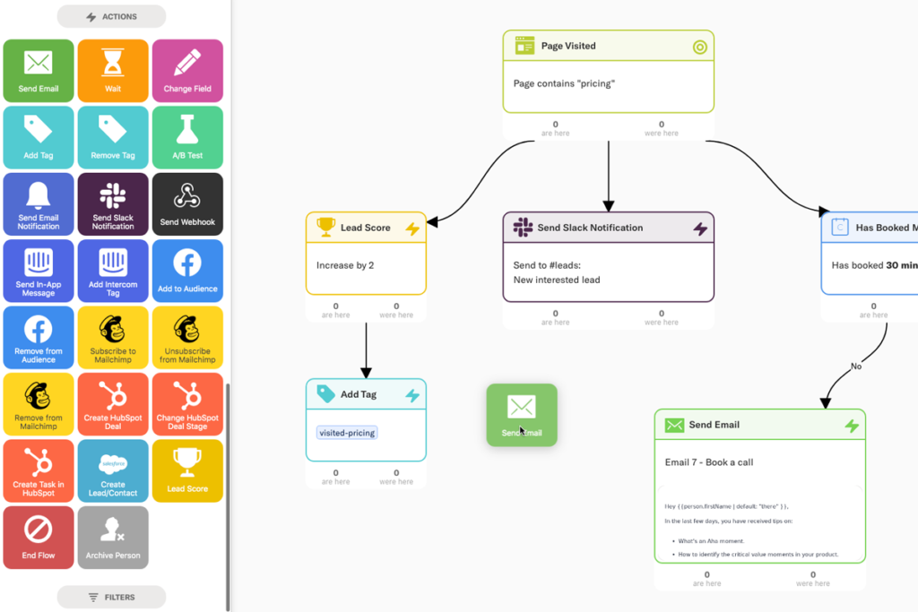 encharge worflow builder view