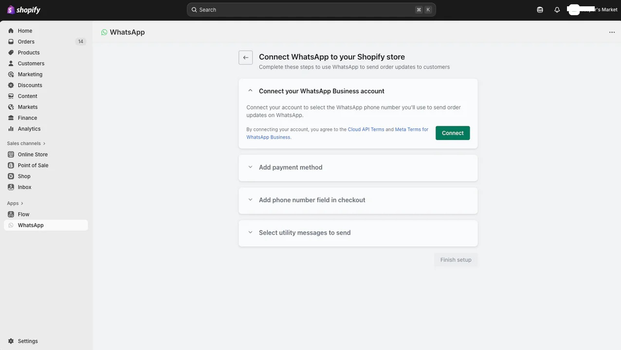 shopify messaging whatsapp