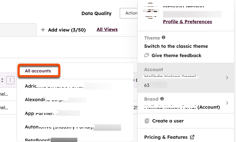 HubSpot Multiple Account Management